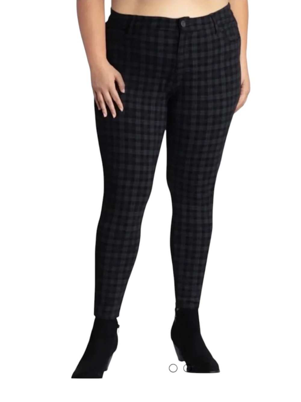 Kut From The Kloth Newcastle Donna Skinny Ankle Pant Plaid Stretch NWT Dia & Co